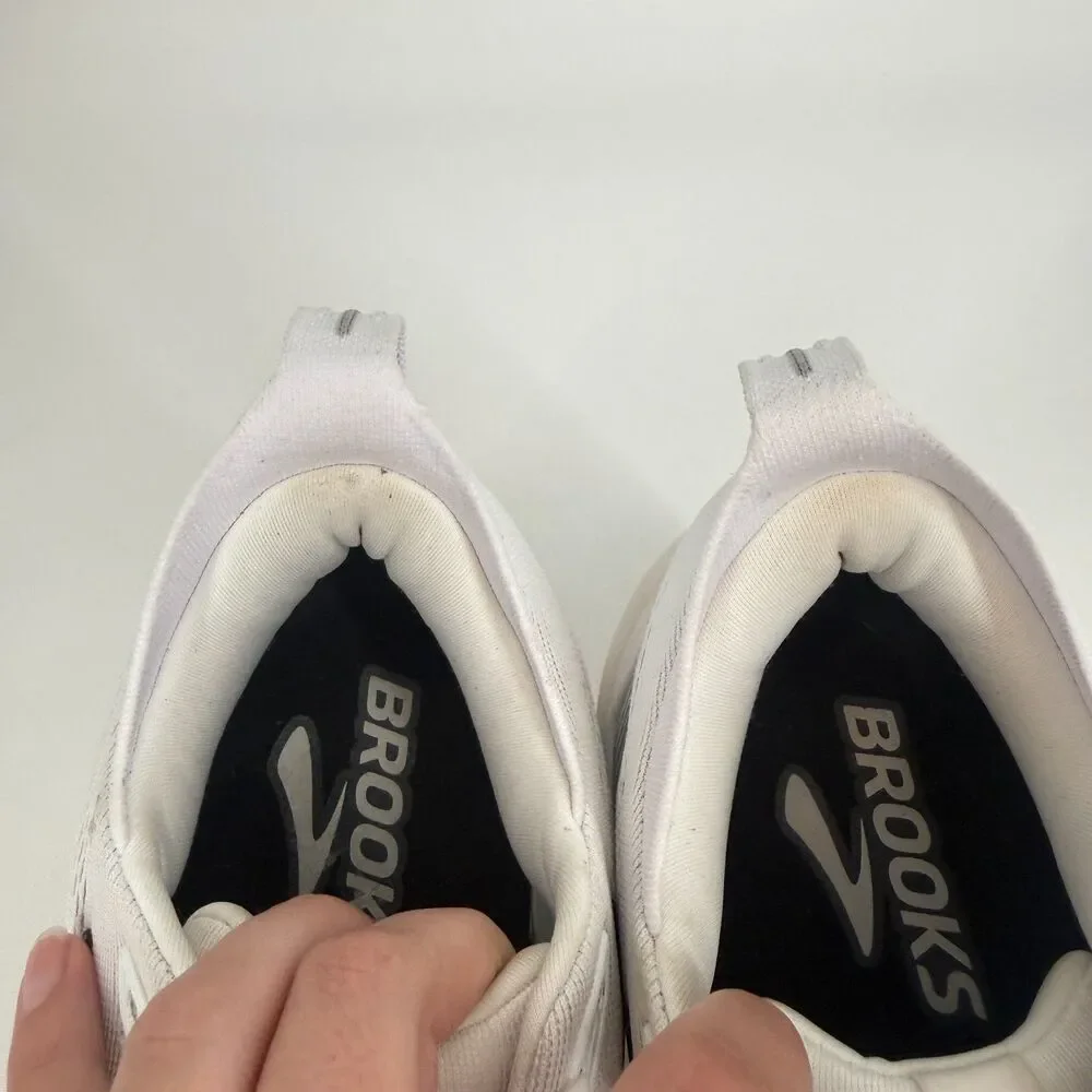 Brooks Mens Running Shoes Glycerin GTS 22 Size 12B White Outdoor Sports Tennis